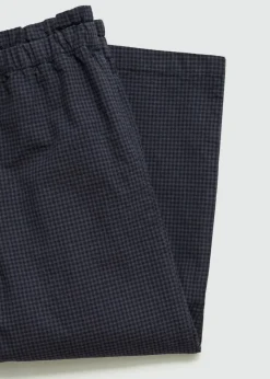 Dzieci MANGO Spodnie*Spodnie w kratę z prostymi nogawkami