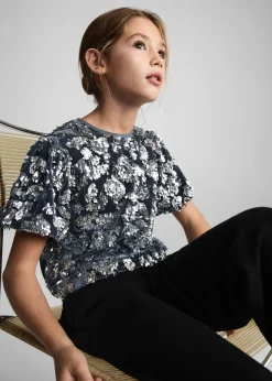 Dzieci MANGO Spodnie|Legginsy I Joggery*Spodnie wide leg z bawełny