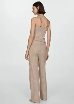 MANGO Spodnie|Piżamy*Spodnie z cienkiej prążkowanej dzianiny