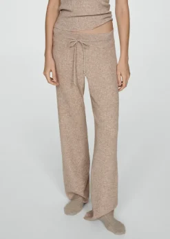 MANGO Spodnie|Piżamy*Spodnie z cienkiej prążkowanej dzianiny