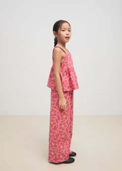 Dzieci MANGO Spodnie*Spodnie z kwiatowym wzorem