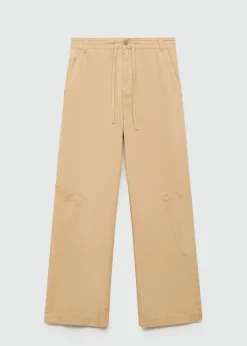 MANGO Dżinsy|Spodnie*Spodnie z lyocellu z troczkami