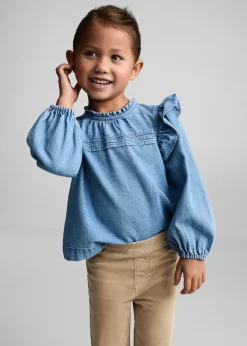 Dzieci MANGO Spodnie*Spodnie z mikrosztruksu