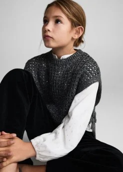 Dzieci MANGO Spodnie*Spodnie z mikrosztruksu z kieszeniami