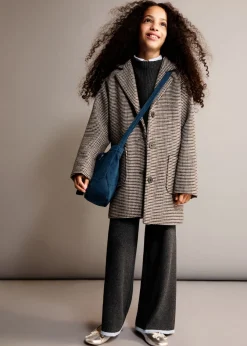 Dzieci MANGO Spodnie*Spodnie z prążkowanej dzianiny