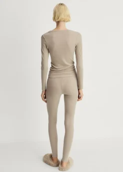 MANGO Piżamy|Piżamy*Spodnie z prążkowanej dzianiny