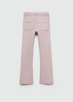 Dzieci MANGO Dżinsy*Spodnie z rozszerzaną nogawką i ozdobnymi szwami