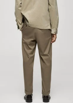 MANGO Spodnie*Spodnie z zaszewkami i podwiniętymi nogawkami