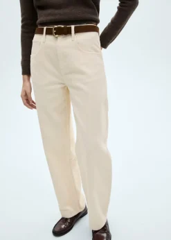 MANGO Dżinsy*Spodnie ze sztruksu o kroju balloon z wysokim stanem