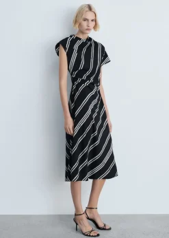 MANGO Sukienki I Kombinezony*Striped print midi dress