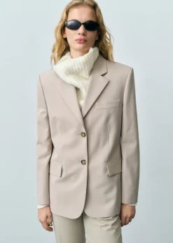 MANGO Marynarki*Strukturalna prosta marynarka