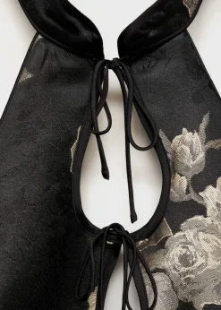 MANGO Sukienki I Kombinezony*Sukienka żakardowa z odkrytymi plecami