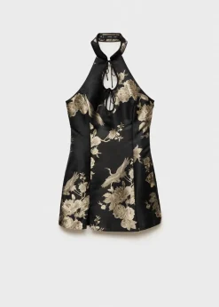 MANGO Sukienki I Kombinezony*Sukienka żakardowa z odkrytymi plecami