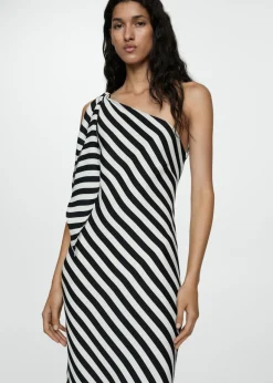 MANGO Sukienki I Kombinezony*Sukienka asymetryczna w paski