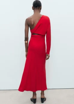 MANGO Sukienki I Kombinezony*Sukienka asymetryczna z drapowaniem