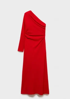 MANGO Sukienki I Kombinezony*Sukienka asymetryczna z drapowaniem