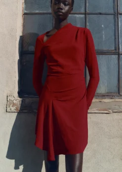 MANGO Sukienki I Kombinezony*Sukienka asymetryczna z drapowaniem