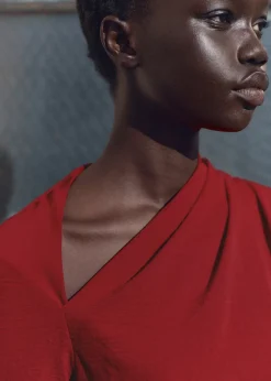 MANGO Sukienki I Kombinezony*Sukienka asymetryczna z drapowaniem