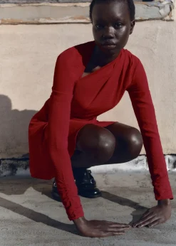 MANGO Sukienki I Kombinezony*Sukienka asymetryczna z drapowaniem