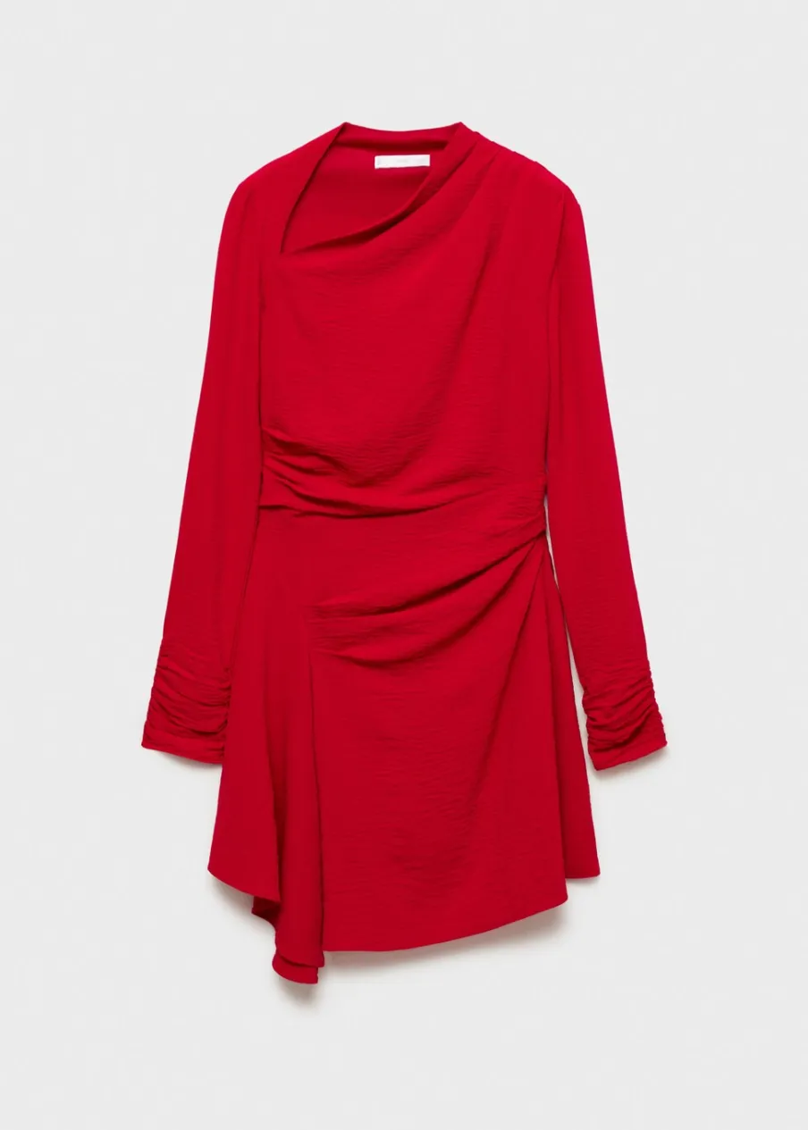 MANGO Sukienki I Kombinezony*Sukienka asymetryczna z drapowaniem