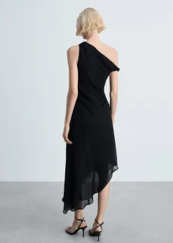 MANGO Sukienki I Kombinezony*Sukienka asymetryczna z drapowaniem