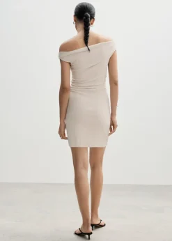 MANGO Sukienki I Kombinezony*Sukienka asymetryczna z drapowaniem