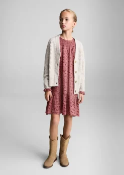 Dzieci MANGO Sukienki I Kombinezony*Sukienka bawełniana w kwiaty