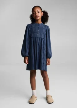 Dzieci MANGO Sukienki I Kombinezony*Sukienka bawełniana z bufiastym rękawem