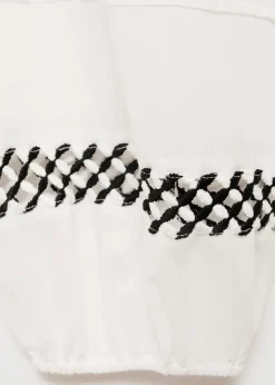 MANGO Sukienki I Kombinezony*Sukienka bawełniana z haftowanymi motywami