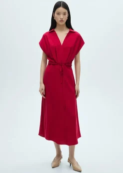 MANGO Sukienki I Kombinezony*Sukienka bawełniana z zaszewkami