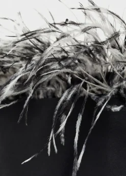 MANGO Sukienki I Kombinezony*Sukienka bez ramiączek z piórami