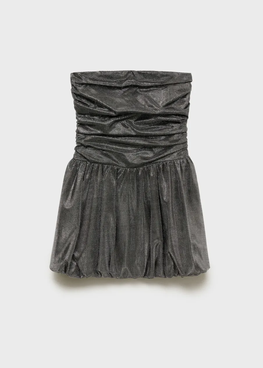 MANGO Sukienki I Kombinezony*Sukienka bez ramiączek ze spódnicą typu bombka