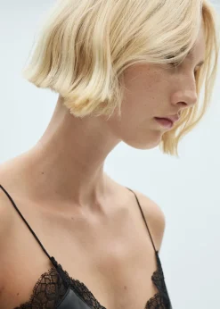 MANGO Sukienki I Kombinezony*Sukienka bieliźniana z imitacji skóry