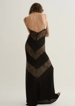 MANGO Sukienki I Kombinezony*Sukienka bieliźniana z koronkowymi wstawkami