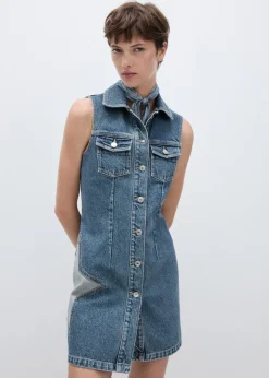 MANGO Sukienki I Kombinezony*Sukienka dżinsowa z motywem gwiazdy