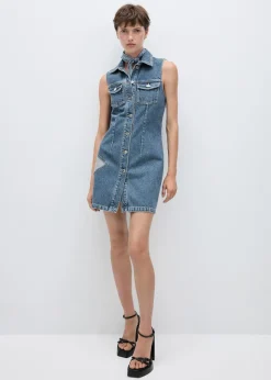 MANGO Sukienki I Kombinezony*Sukienka dżinsowa z motywem gwiazdy