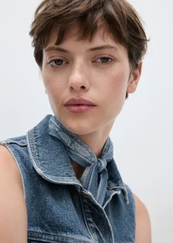 MANGO Sukienki I Kombinezony*Sukienka dżinsowa z motywem gwiazdy