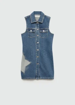 MANGO Sukienki I Kombinezony*Sukienka dżinsowa z motywem gwiazdy