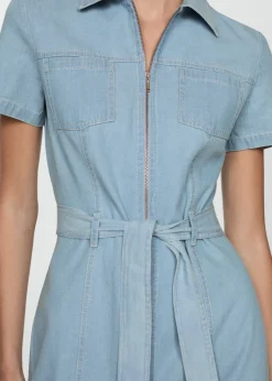 MANGO Sukienki I Kombinezony*Sukienka dżinsowa z paskiem