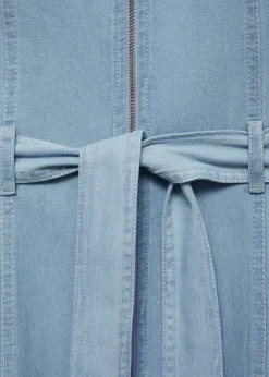 MANGO Sukienki I Kombinezony*Sukienka dżinsowa z paskiem