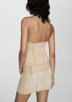 MANGO Sukienki I Kombinezony*Sukienka dżinsowa z paskiem