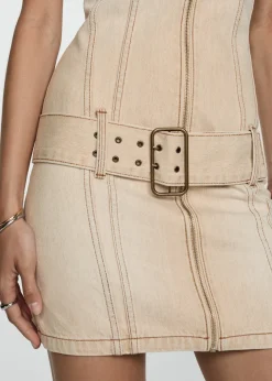 MANGO Sukienki I Kombinezony*Sukienka dżinsowa z paskiem