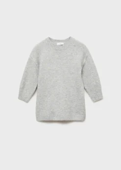 Dzieci MANGO Sukienki I Kombinezony*Sukienka dzianinowa z bufiastymi rękawami