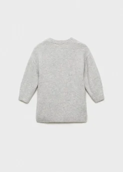 Dzieci MANGO Sukienki I Kombinezony*Sukienka dzianinowa z bufiastymi rękawami