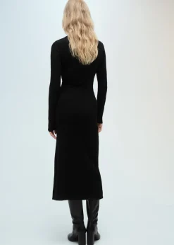 MANGO Sukienki I Kombinezony*Sukienka dzianinowa z rozcięciem