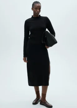 MANGO Sukienki I Kombinezony*Sukienka dzianinowa z rozcięciem