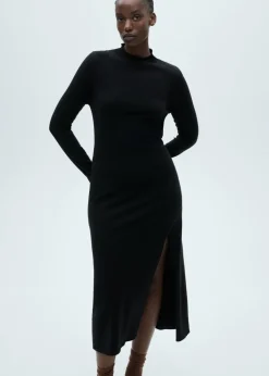 MANGO Sukienki I Kombinezony*Sukienka dzianinowa z rozcięciem