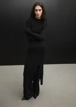 MANGO Sukienki I Kombinezony*Sukienka dzianinowa z rozcięciem