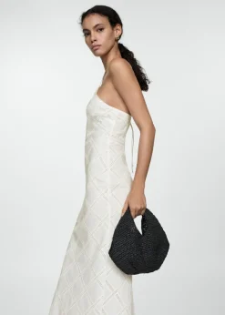 MANGO Sukienki I Kombinezony*Sukienka haftowana z dekoltem halter