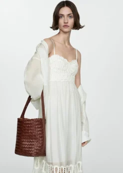 MANGO Sukienki I Kombinezony*Sukienka haftowane detale